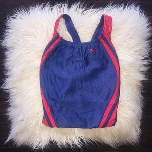 Red & Blue Speedo One Piece